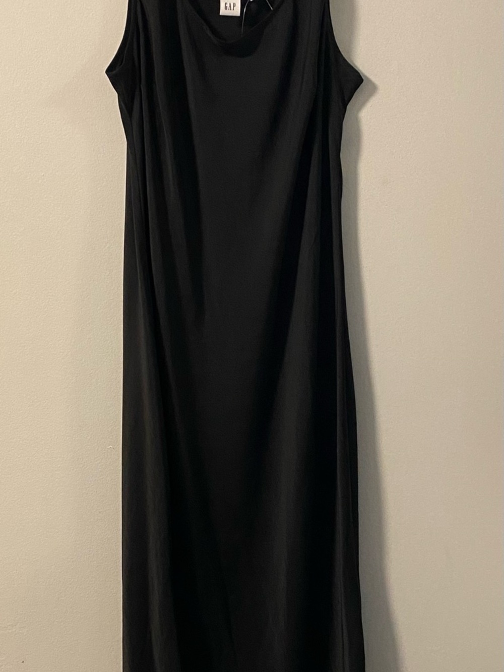 GAP Black Sleeveless Maxi Slip Dress
